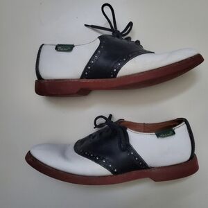 Bass Womens Round Closed Toe Saddle Oxford Shoes